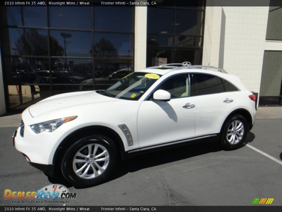 2010 Infiniti FX 35 AWD Moonlight White / Wheat Photo #4