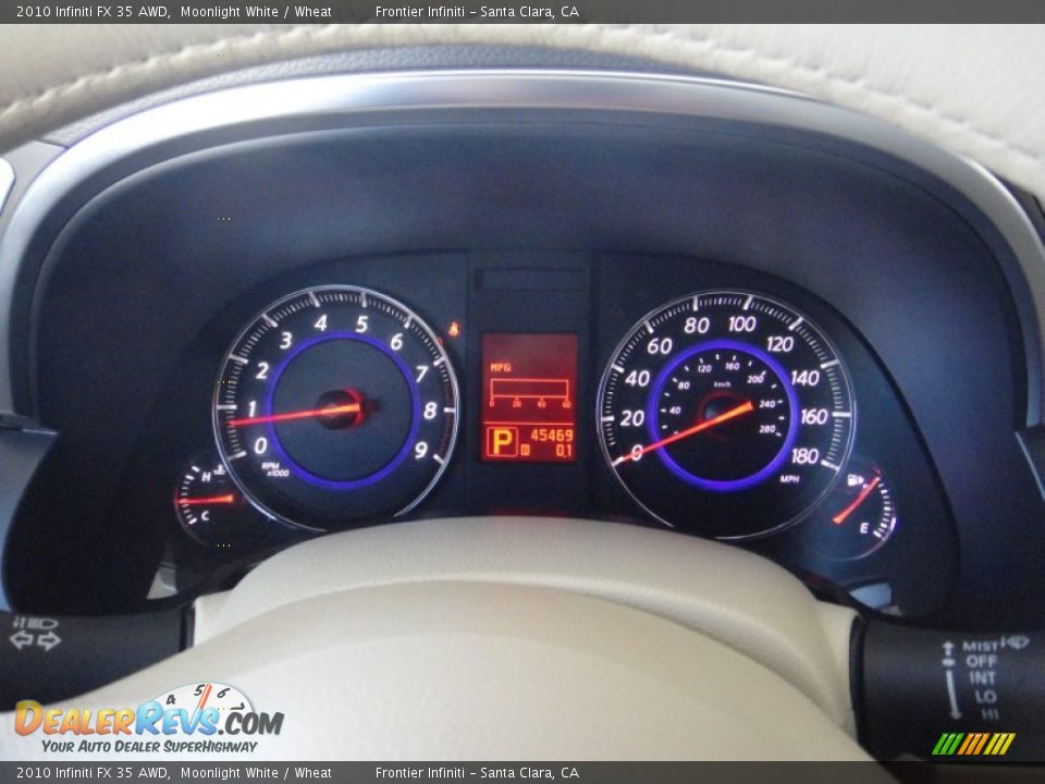 2010 Infiniti FX 35 AWD Moonlight White / Wheat Photo #8
