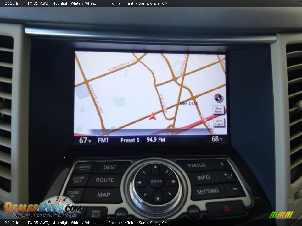 2010 Infiniti FX 35 AWD Moonlight White / Wheat Photo #9
