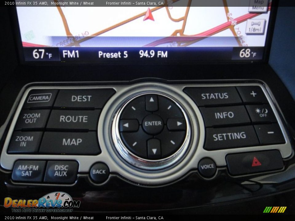 2010 Infiniti FX 35 AWD Moonlight White / Wheat Photo #10