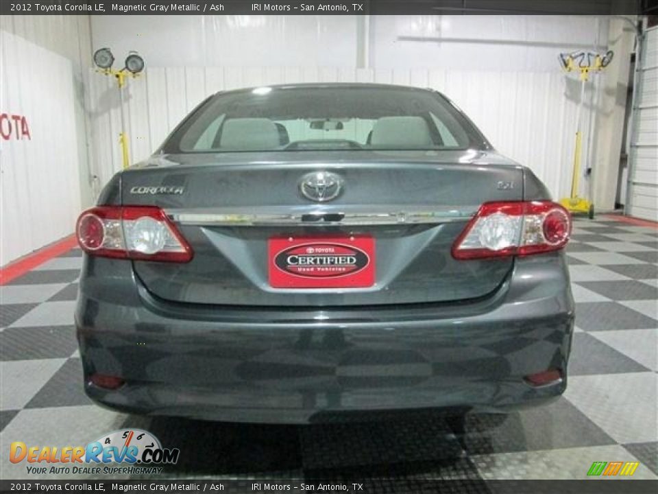 2012 Toyota Corolla LE Magnetic Gray Metallic / Ash Photo #6