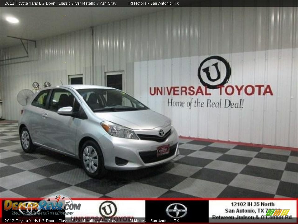 2012 Toyota Yaris L 3 Door Classic Silver Metallic / Ash Gray Photo #1