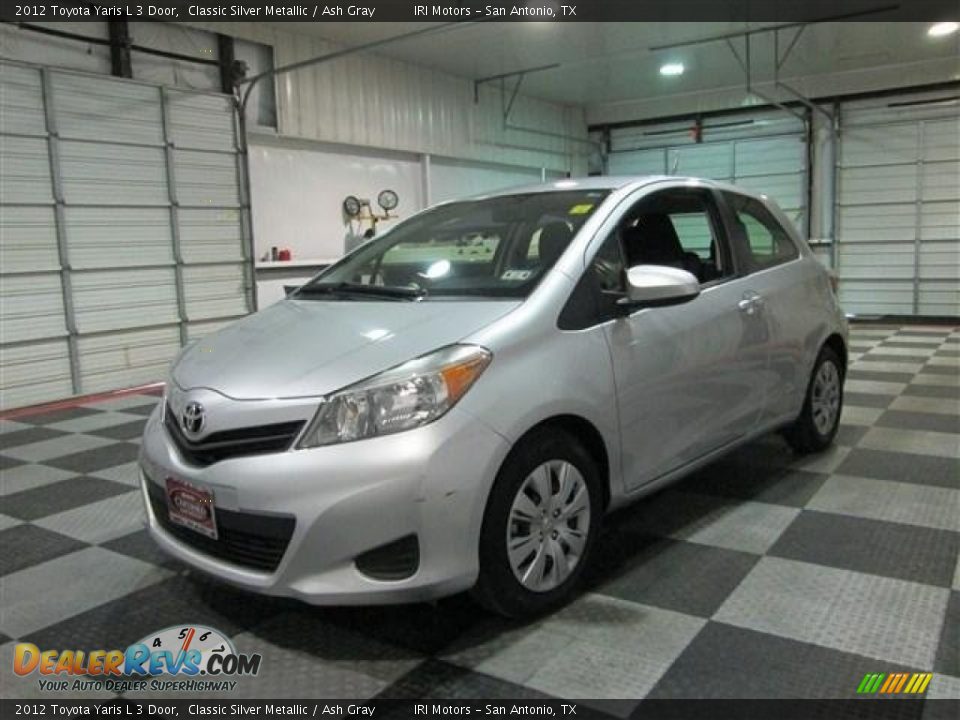 2012 Toyota Yaris L 3 Door Classic Silver Metallic / Ash Gray Photo #3
