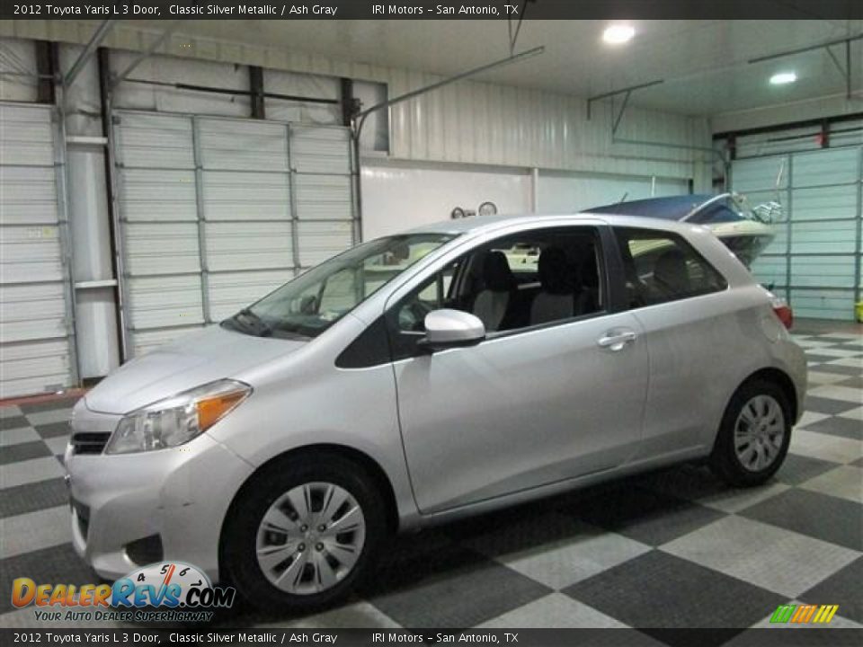 2012 Toyota Yaris L 3 Door Classic Silver Metallic / Ash Gray Photo #4
