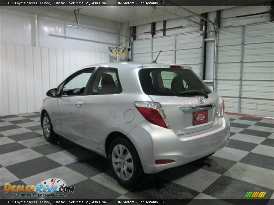 2012 Toyota Yaris L 3 Door Classic Silver Metallic / Ash Gray Photo #5
