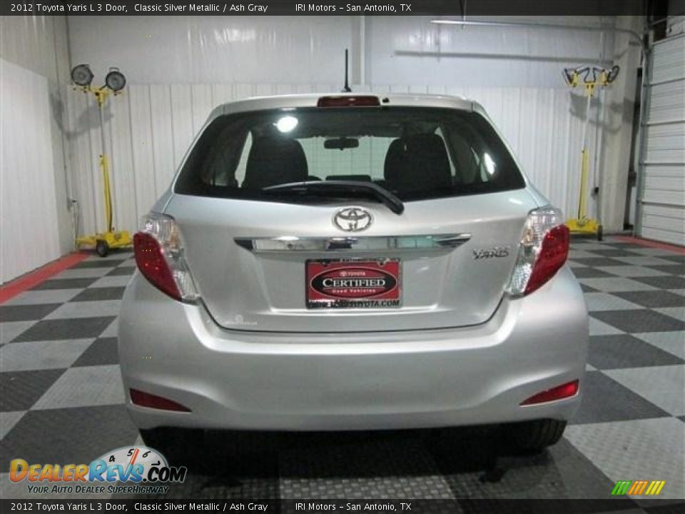 2012 Toyota Yaris L 3 Door Classic Silver Metallic / Ash Gray Photo #6