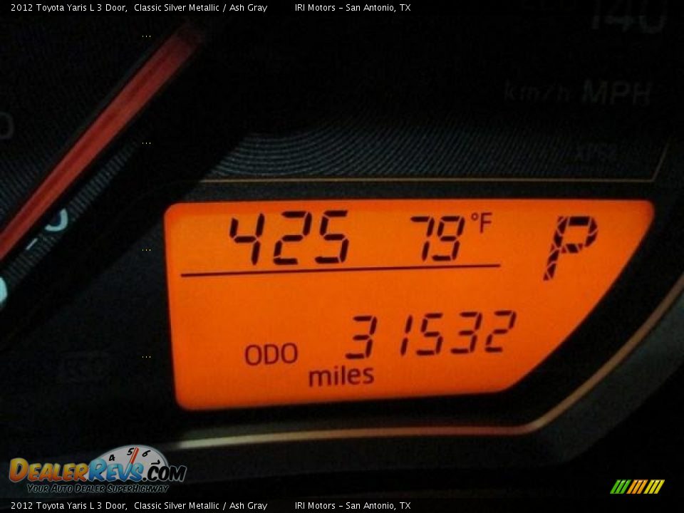 2012 Toyota Yaris L 3 Door Classic Silver Metallic / Ash Gray Photo #12