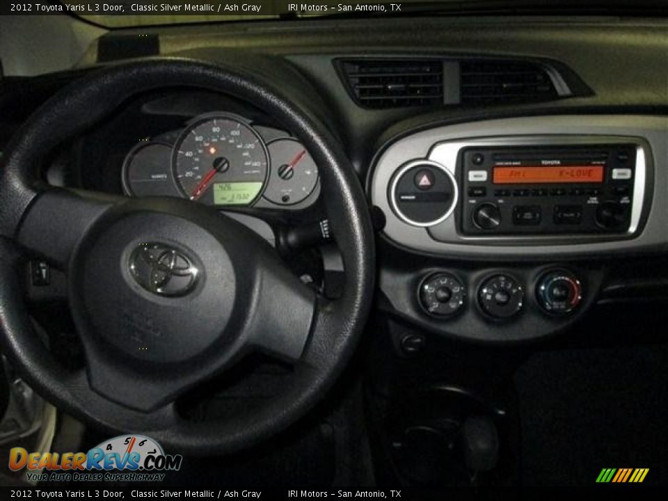 2012 Toyota Yaris L 3 Door Classic Silver Metallic / Ash Gray Photo #13