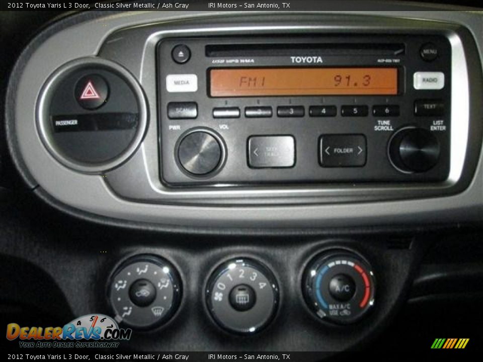 2012 Toyota Yaris L 3 Door Classic Silver Metallic / Ash Gray Photo #14