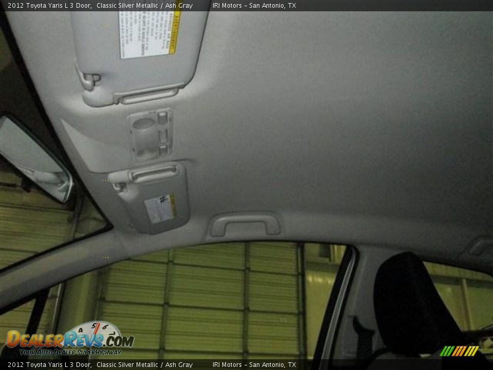 2012 Toyota Yaris L 3 Door Classic Silver Metallic / Ash Gray Photo #15