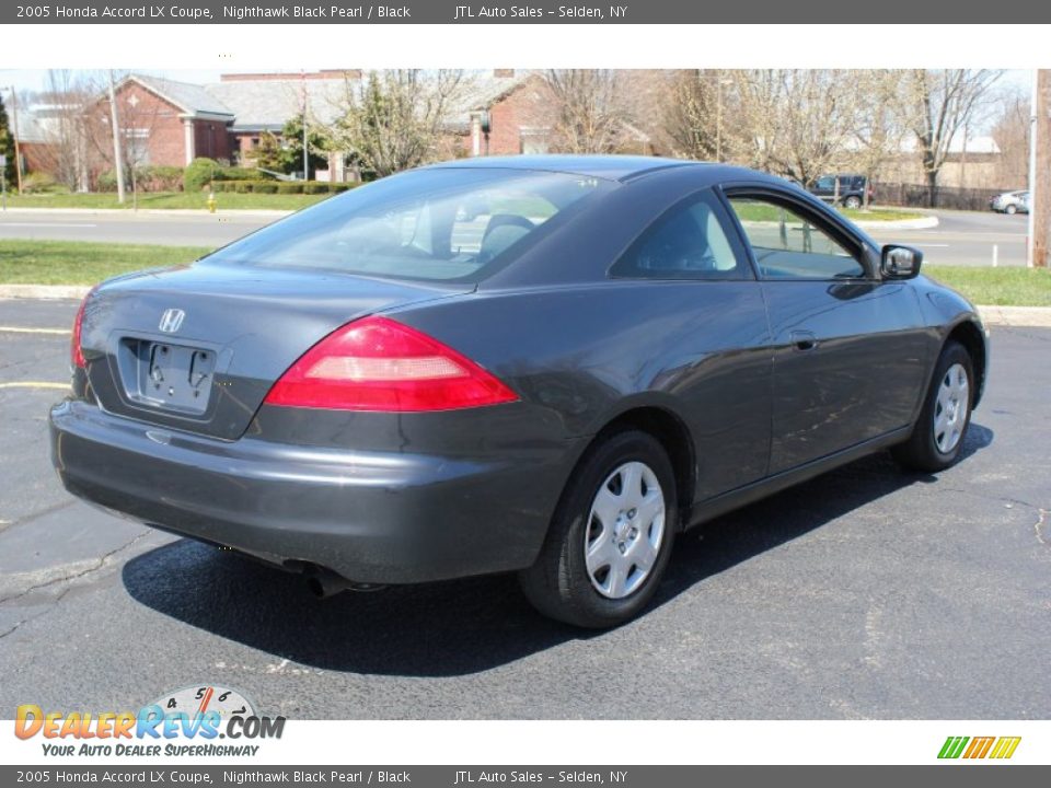 2005 Honda Accord LX Coupe Nighthawk Black Pearl / Black Photo #6