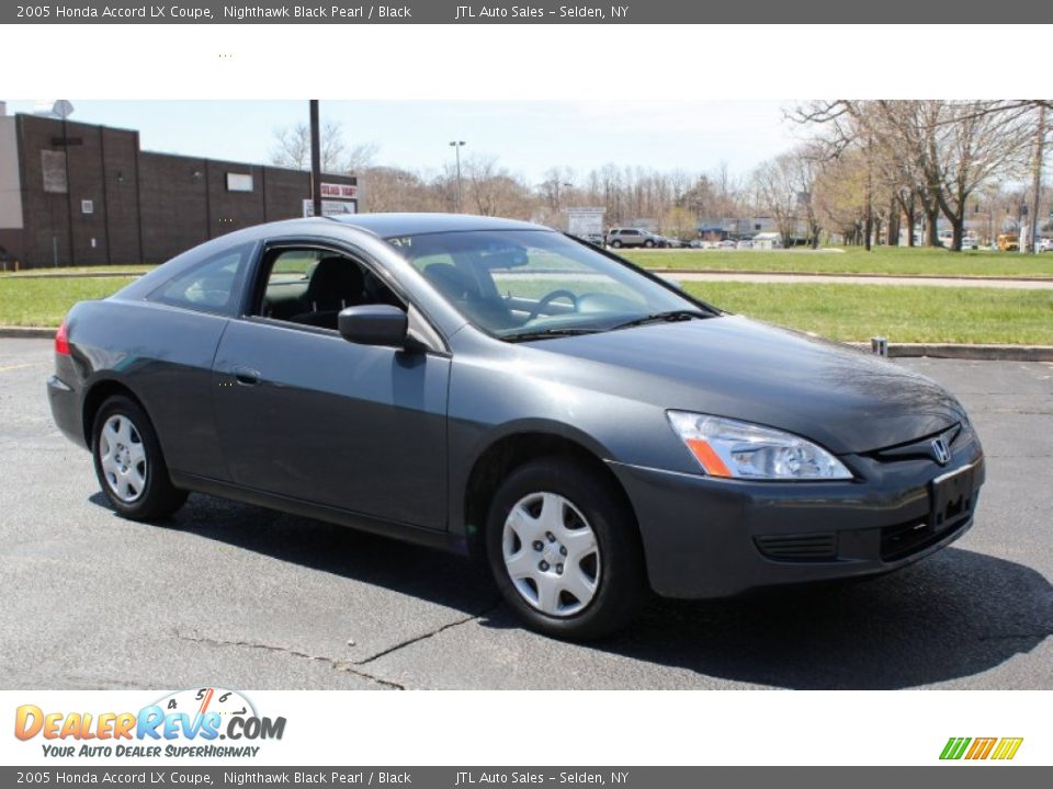 2005 Honda Accord LX Coupe Nighthawk Black Pearl / Black Photo #8
