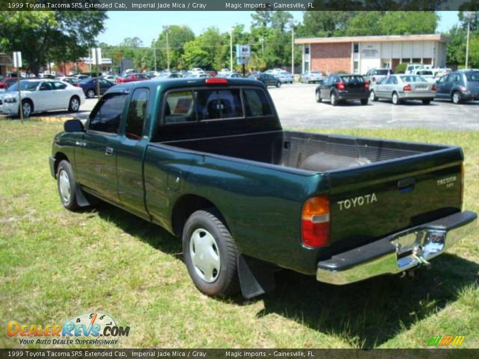 1999 Toyota Tacoma SR5 Extended Cab Imperial Jade Mica / Gray Photo #3