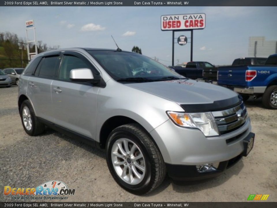 2009 Ford Edge SEL AWD Brilliant Silver Metallic / Medium Light Stone Photo #1