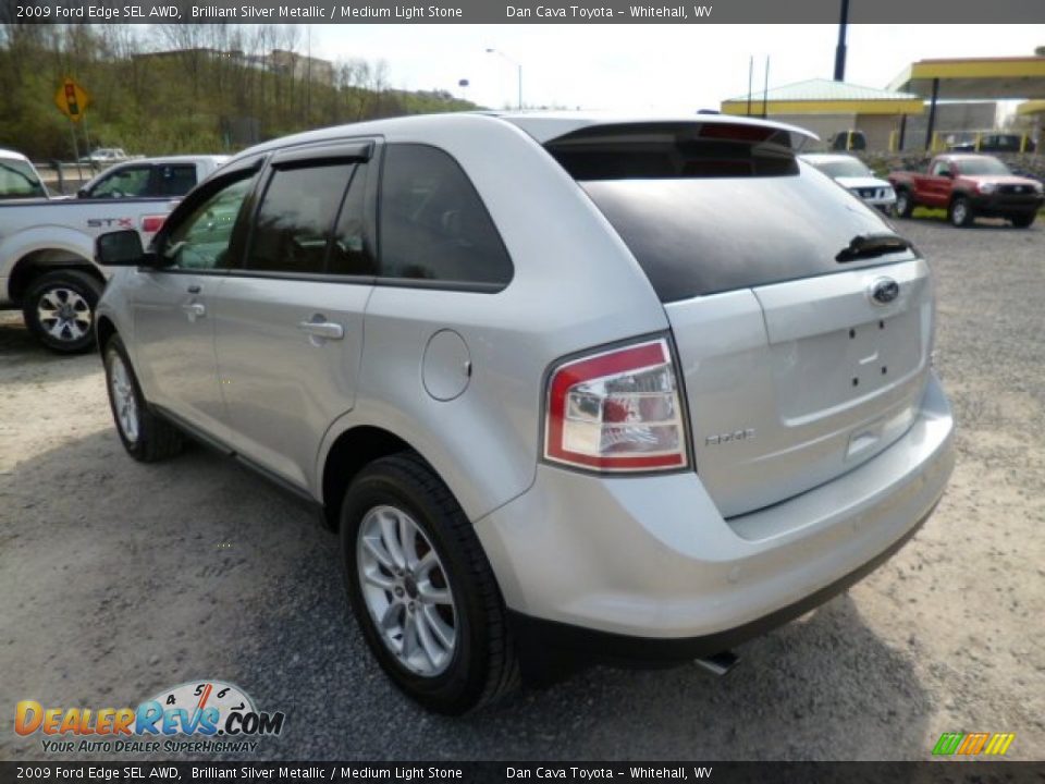2009 Ford Edge SEL AWD Brilliant Silver Metallic / Medium Light Stone Photo #4