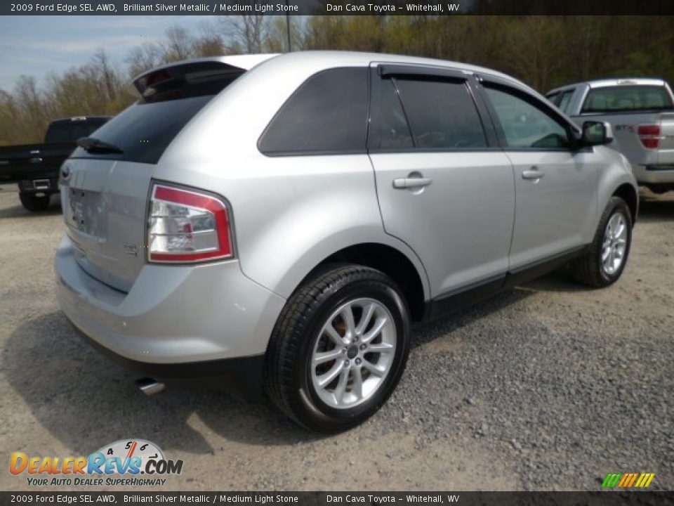 2009 Ford Edge SEL AWD Brilliant Silver Metallic / Medium Light Stone Photo #6