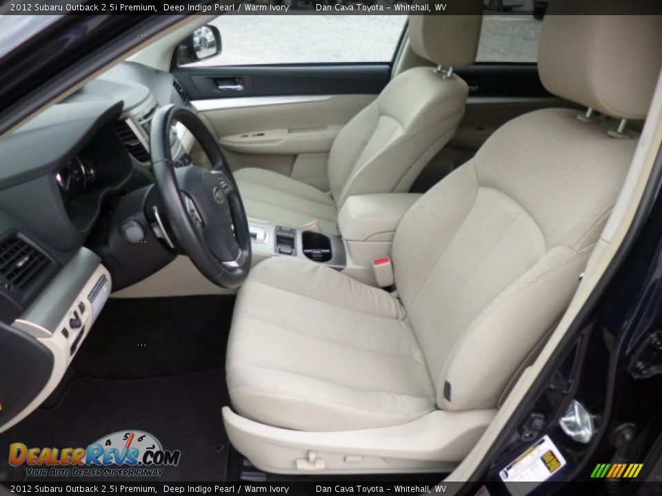 2012 Subaru Outback 2.5i Premium Deep Indigo Pearl / Warm Ivory Photo #10