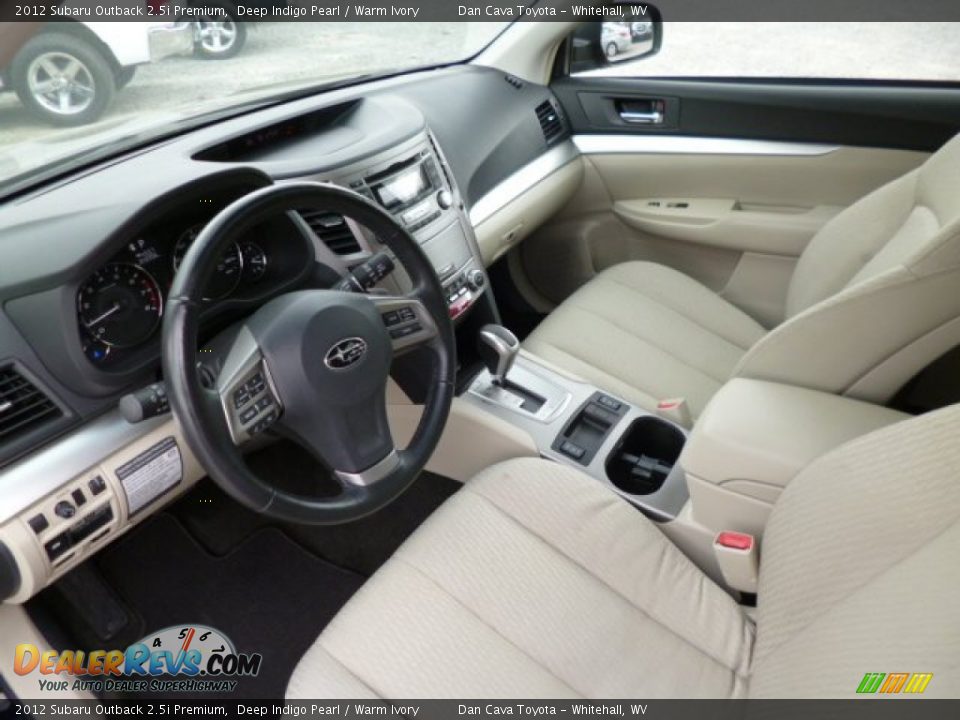 2012 Subaru Outback 2.5i Premium Deep Indigo Pearl / Warm Ivory Photo #11
