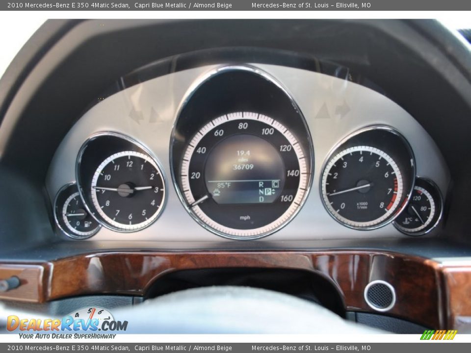 2010 Mercedes-Benz E 350 4Matic Sedan Capri Blue Metallic / Almond Beige Photo #5