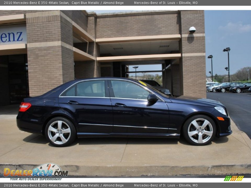 2010 Mercedes-Benz E 350 4Matic Sedan Capri Blue Metallic / Almond Beige Photo #8