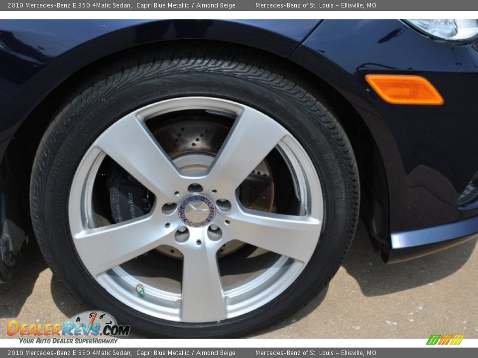2010 Mercedes-Benz E 350 4Matic Sedan Capri Blue Metallic / Almond Beige Photo #9
