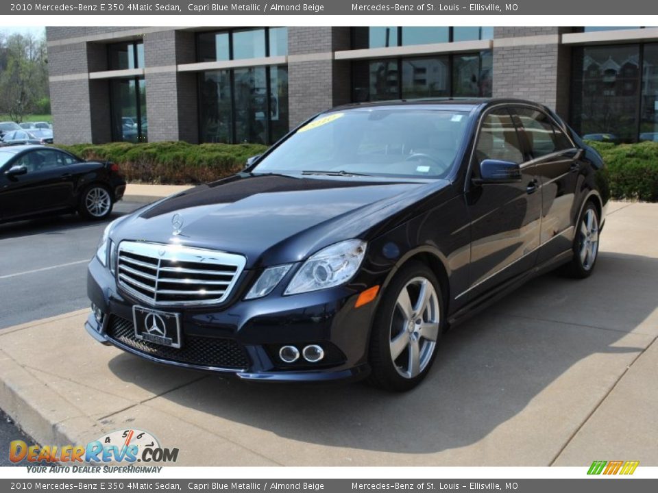 2010 Mercedes-Benz E 350 4Matic Sedan Capri Blue Metallic / Almond Beige Photo #15