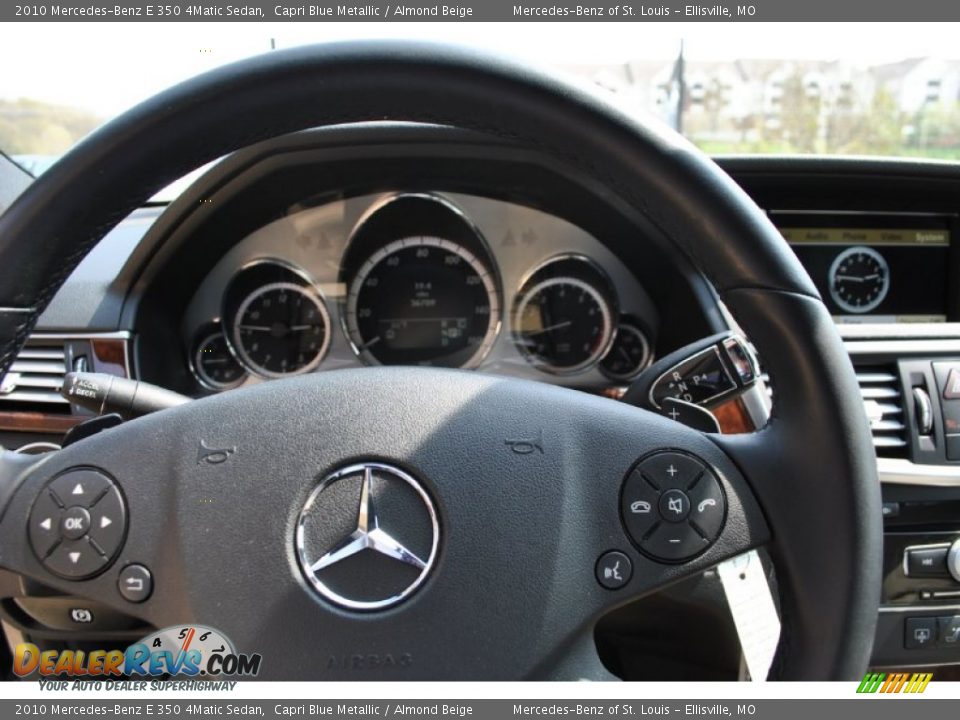 2010 Mercedes-Benz E 350 4Matic Sedan Capri Blue Metallic / Almond Beige Photo #19