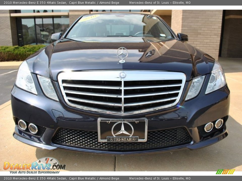 2010 Mercedes-Benz E 350 4Matic Sedan Capri Blue Metallic / Almond Beige Photo #26
