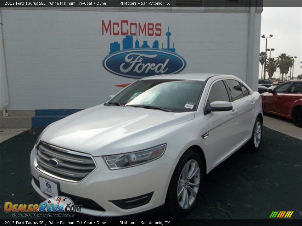 2013 Ford Taurus SEL White Platinum Tri-Coat / Dune Photo #2