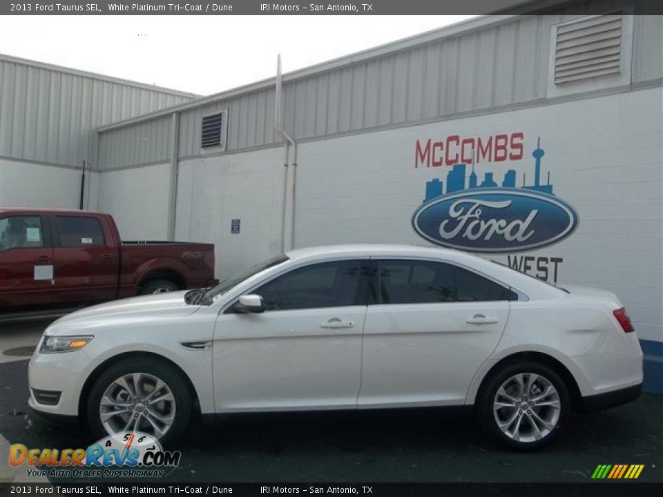 2013 Ford Taurus SEL White Platinum Tri-Coat / Dune Photo #3