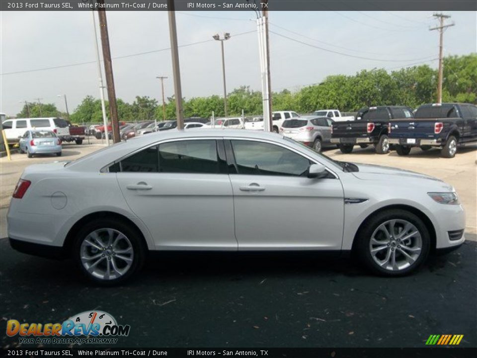 2013 Ford Taurus SEL White Platinum Tri-Coat / Dune Photo #9