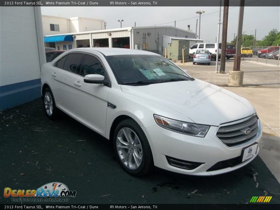 2013 Ford Taurus SEL White Platinum Tri-Coat / Dune Photo #10
