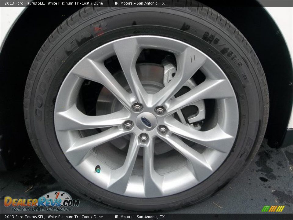 2013 Ford Taurus SEL White Platinum Tri-Coat / Dune Photo #14