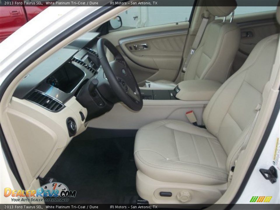 2013 Ford Taurus SEL White Platinum Tri-Coat / Dune Photo #22