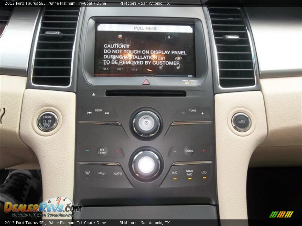 2013 Ford Taurus SEL White Platinum Tri-Coat / Dune Photo #25