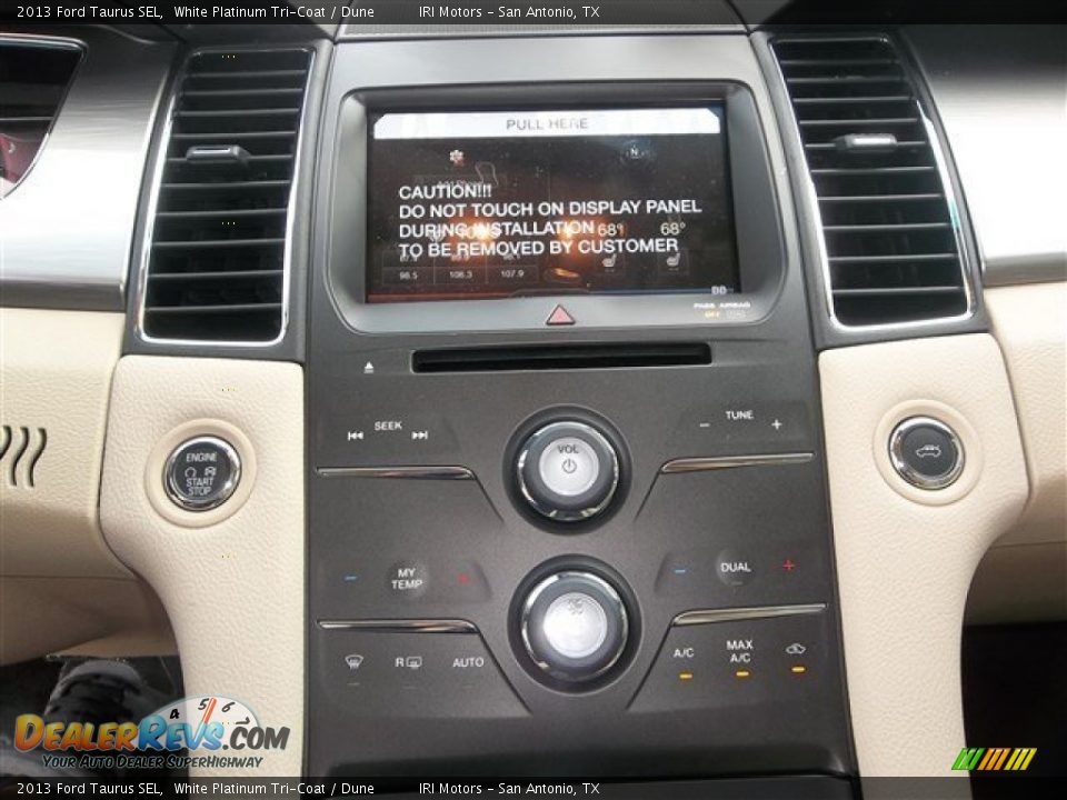 2013 Ford Taurus SEL White Platinum Tri-Coat / Dune Photo #26
