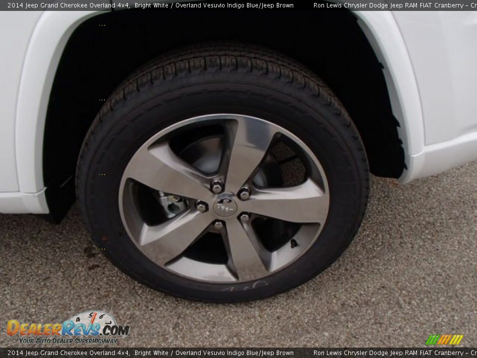 2014 Jeep Grand Cherokee Overland 4x4 Bright White / Overland Vesuvio Indigo Blue/Jeep Brown Photo #9