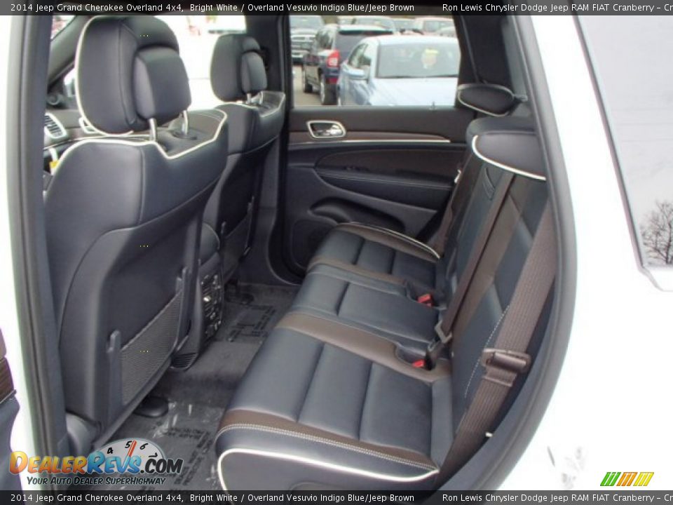Rear Seat of 2014 Jeep Grand Cherokee Overland 4x4 Photo #13