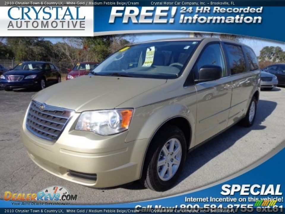 2010 Chrysler Town & Country LX White Gold / Medium Pebble Beige/Cream Photo #1