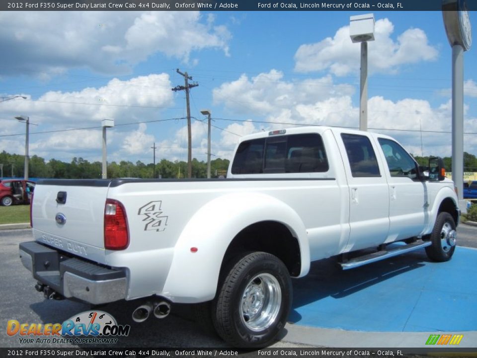 2012 Ford F350 Super Duty Lariat Crew Cab 4x4 Dually Oxford White / Adobe Photo #3
