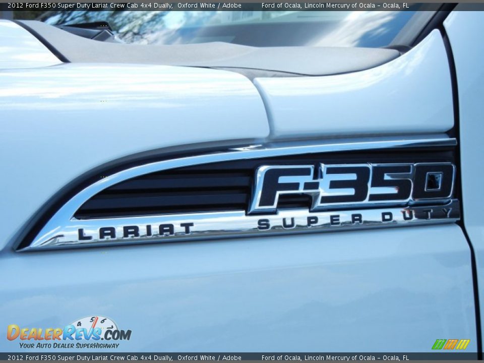2012 Ford F350 Super Duty Lariat Crew Cab 4x4 Dually Oxford White / Adobe Photo #5