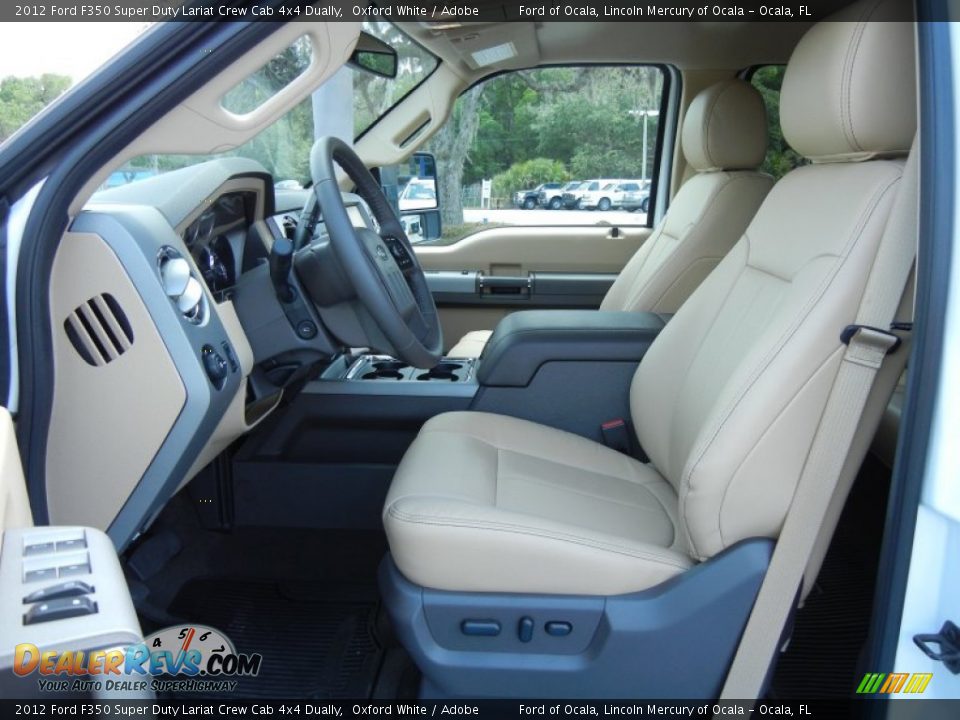 2012 Ford F350 Super Duty Lariat Crew Cab 4x4 Dually Oxford White / Adobe Photo #6