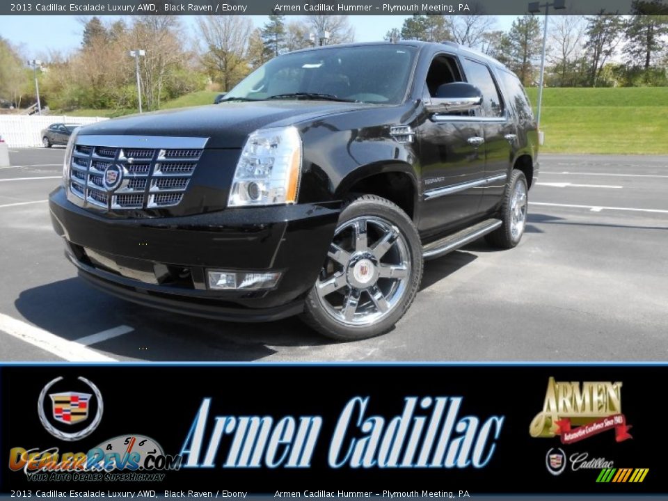 2013 Cadillac Escalade Luxury AWD Black Raven / Ebony Photo #1