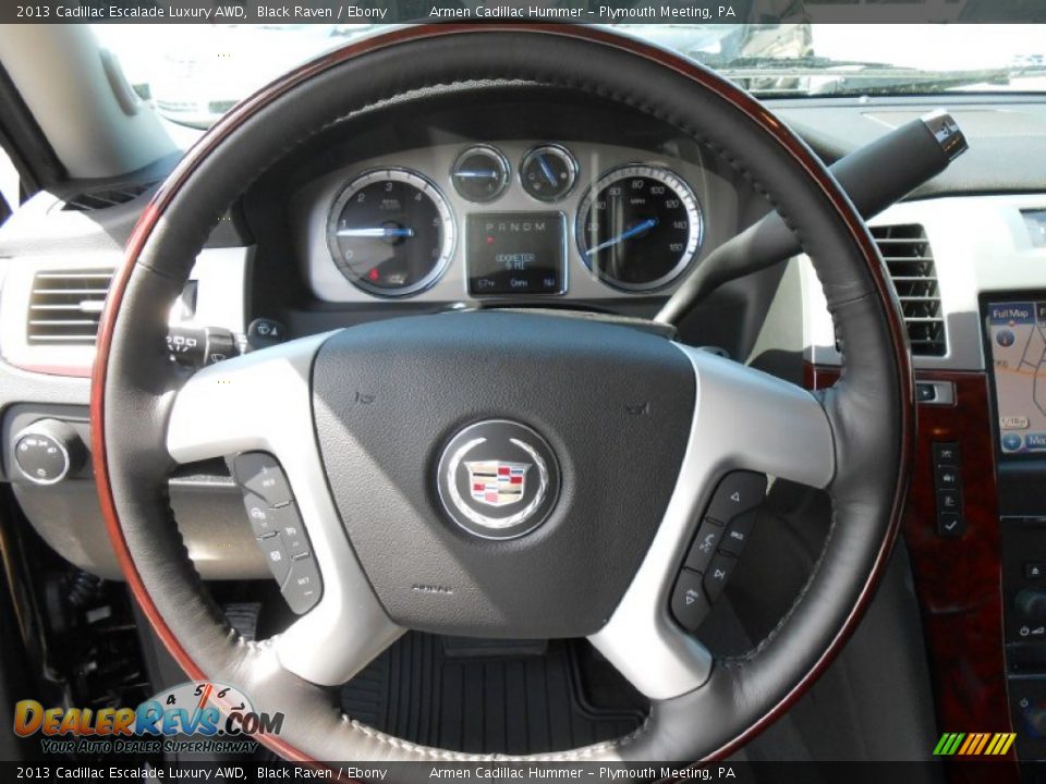 2013 Cadillac Escalade Luxury AWD Black Raven / Ebony Photo #13