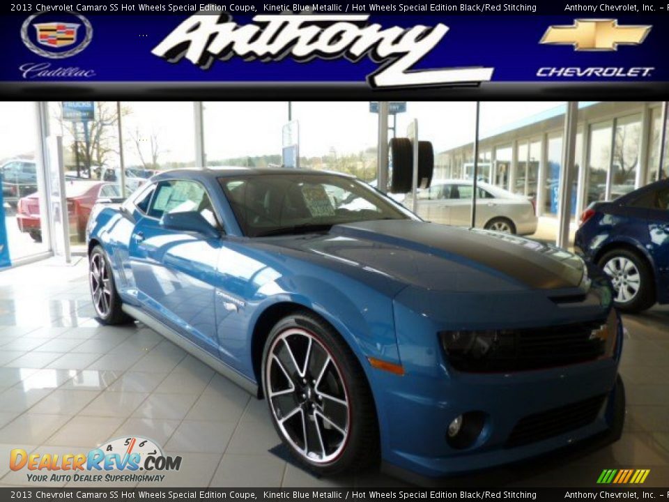 2013 Chevrolet Camaro SS Hot Wheels Special Edition Coupe Kinetic Blue Metallic / Hot Wheels Special Edition Black/Red Stitching Photo #1
