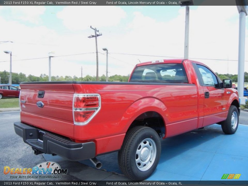 Vermillion Red 2013 Ford F150 XL Regular Cab Photo #3
