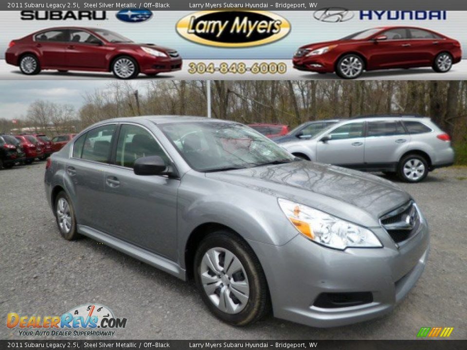 2011 Subaru Legacy 2.5i Steel Silver Metallic / Off-Black Photo #1