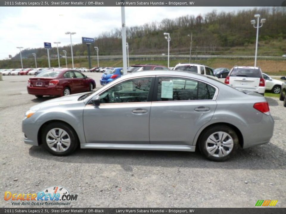 2011 Subaru Legacy 2.5i Steel Silver Metallic / Off-Black Photo #4