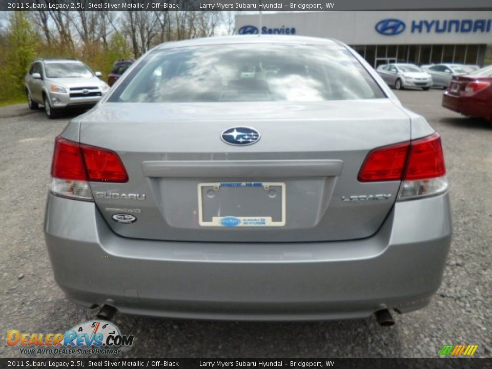 2011 Subaru Legacy 2.5i Steel Silver Metallic / Off-Black Photo #6