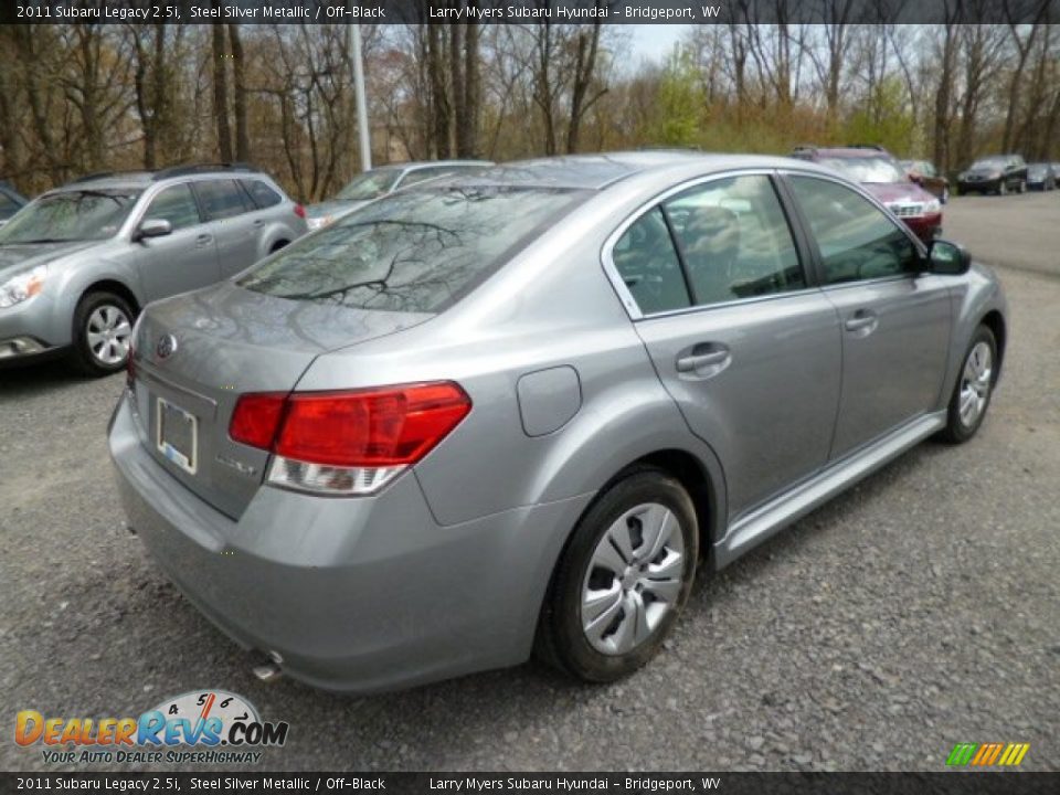 2011 Subaru Legacy 2.5i Steel Silver Metallic / Off-Black Photo #7